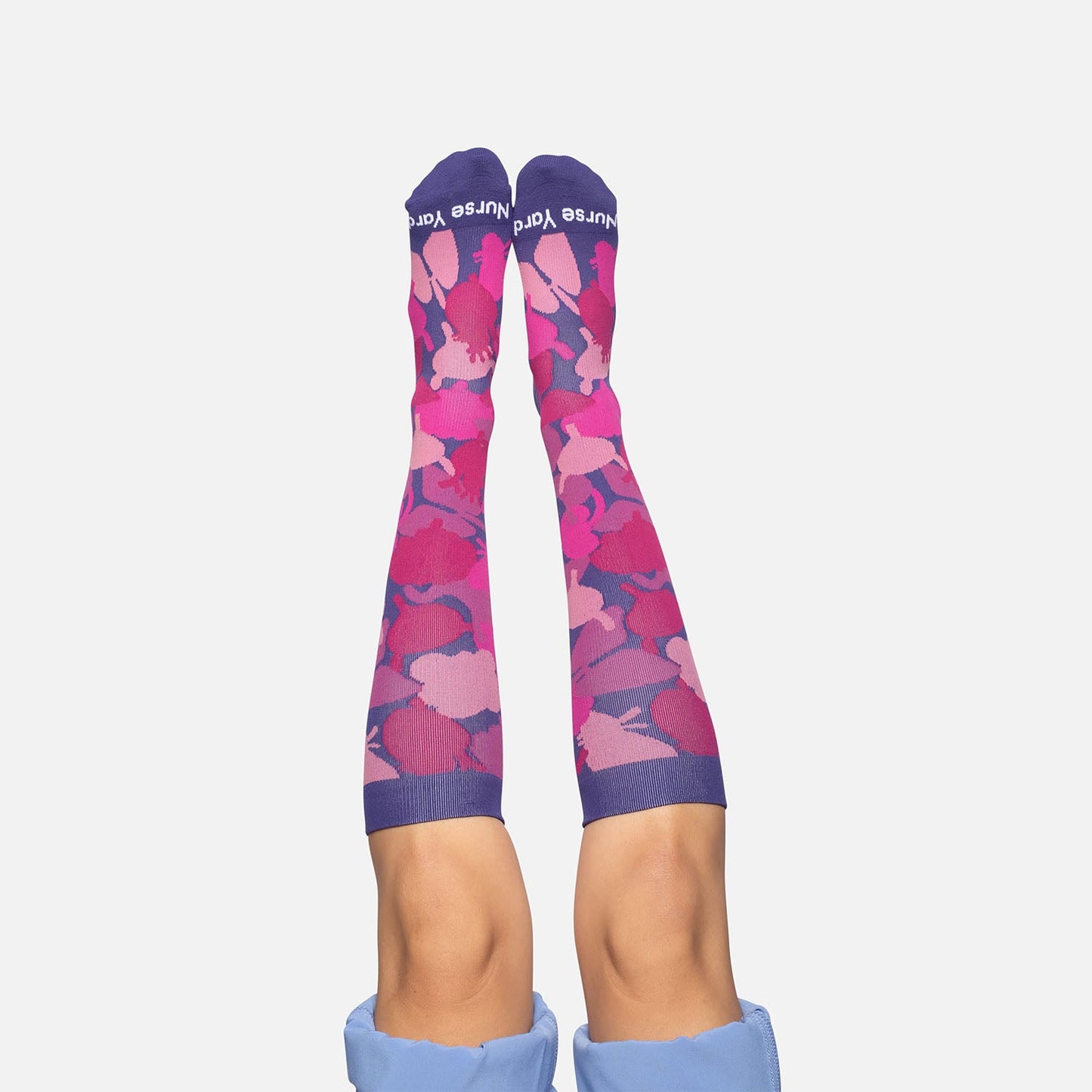 Pink Organ Camo Compression Socks